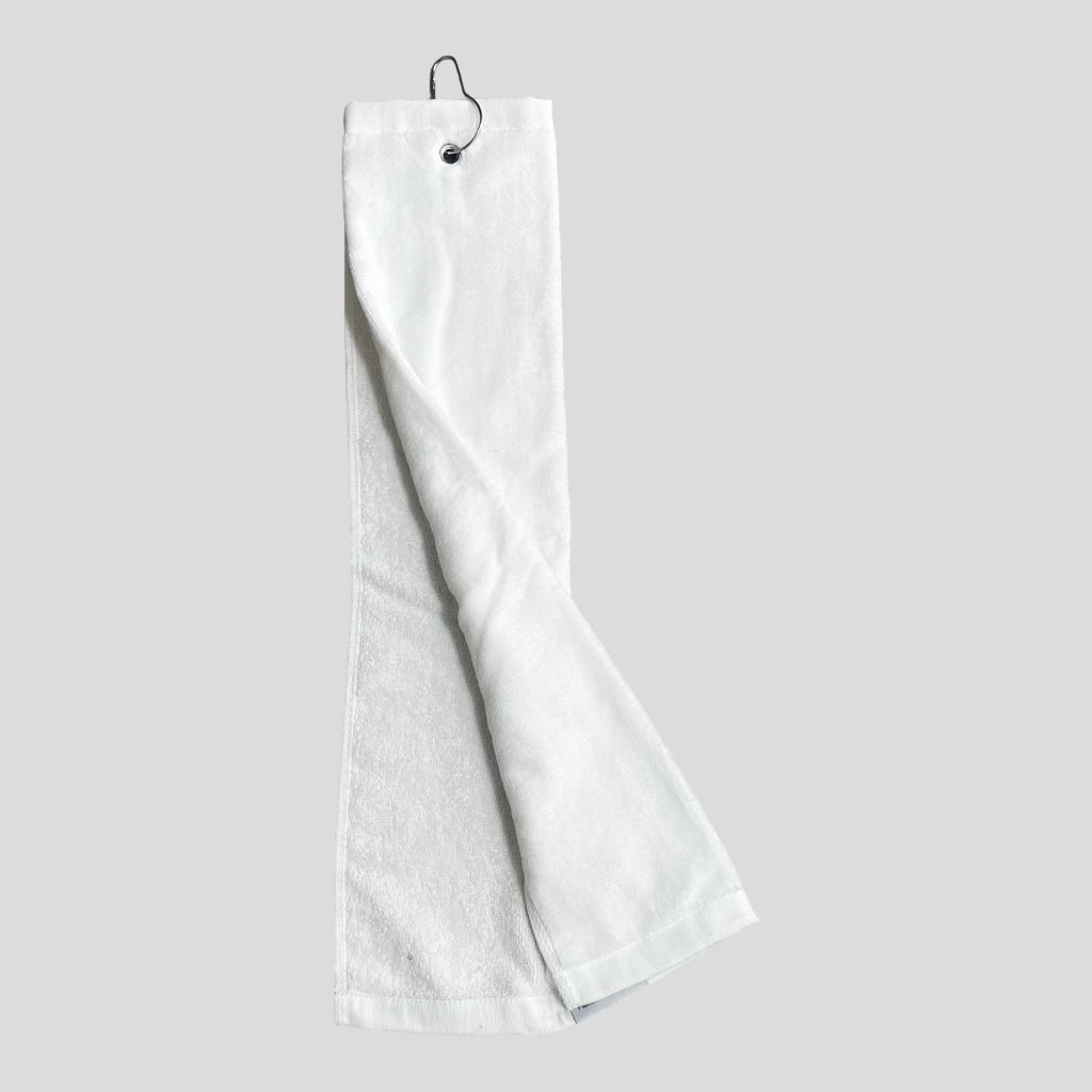 Sports Towel in White with Pink