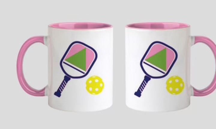 Pink & Green Coffee Mugs