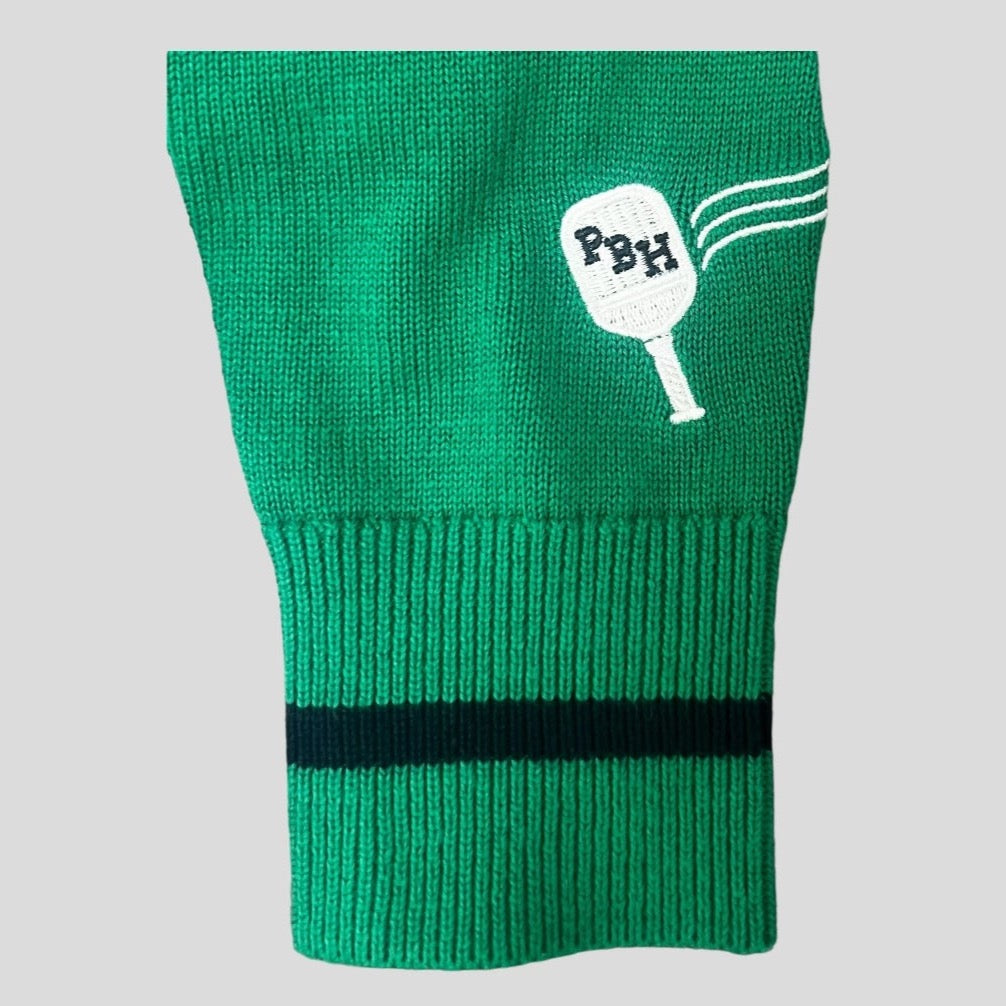 Pickleball Sweater - Green and Navy