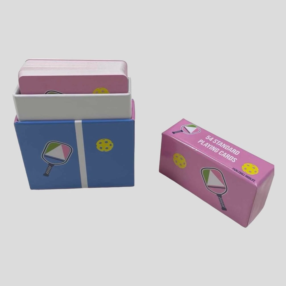 Deluxe Playing Cards in Decorative Box in Pink and Blue