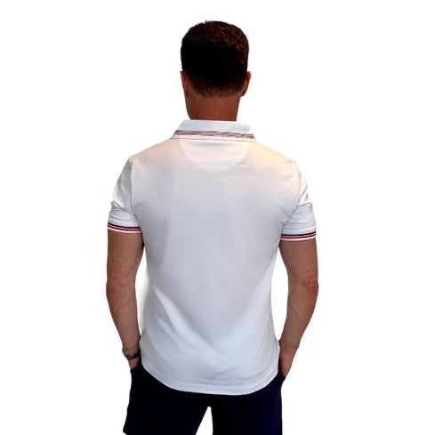 Retro Performance Polo Shirt in White